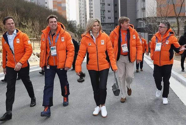 King Willem-Alexander and Queen Maxima visited Gangneung Olympic Village in Pyeongchang-gun. 2018 Winter Olympics in Pyeongchang