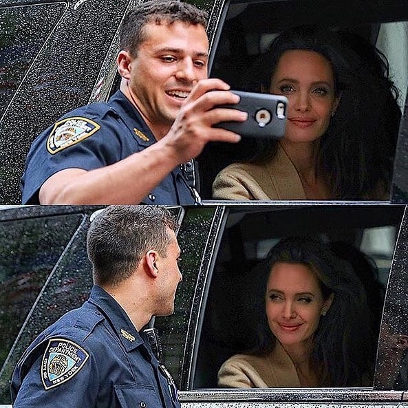 Angelina Jolie causa furor por selfie