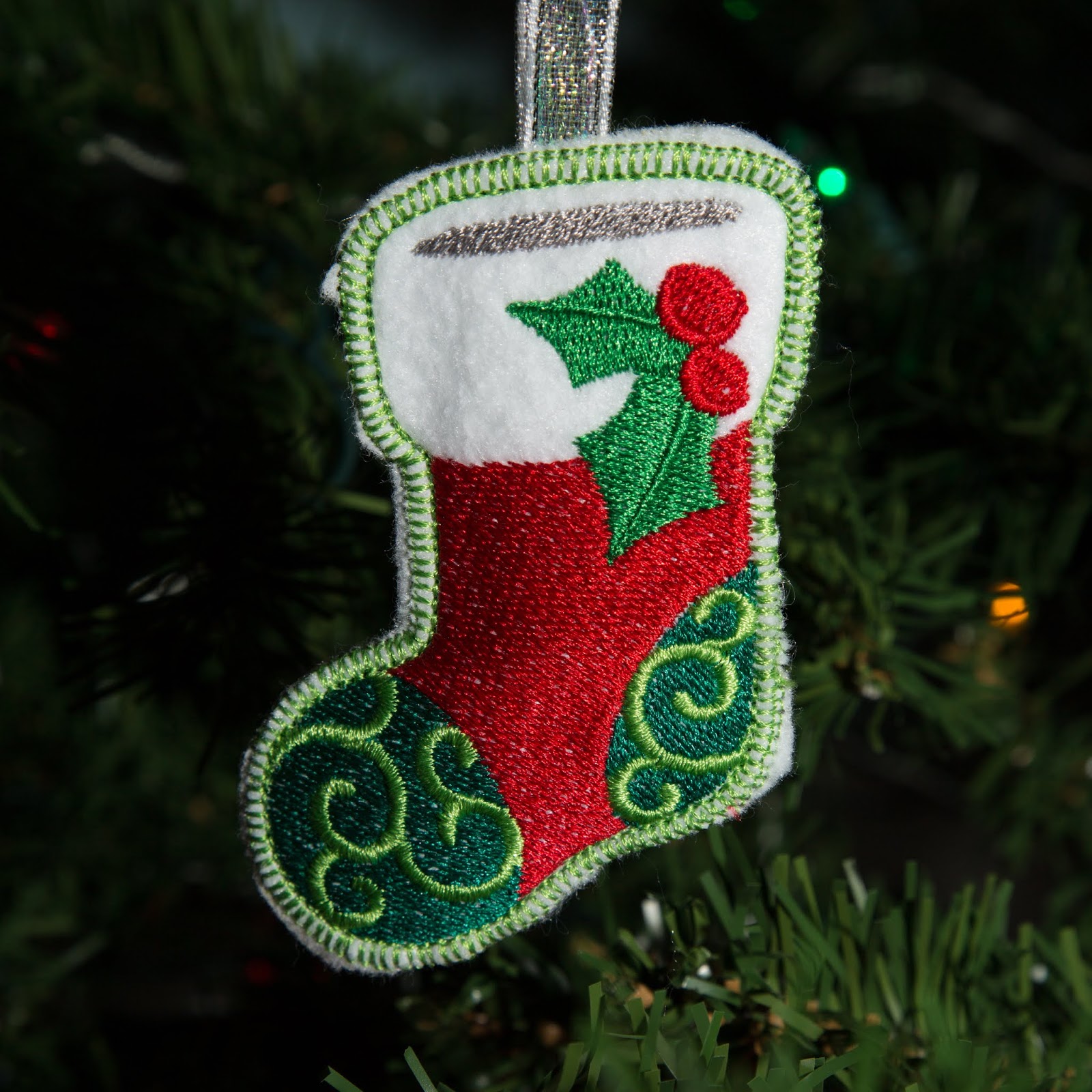 Fun with a Sewing Machine In The Hoop Christmas Ornaments