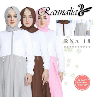 Koleksi Gamis terbaru baju muslim modern Rannalia RNA 18