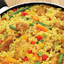 Paella de frango É de Casa receita