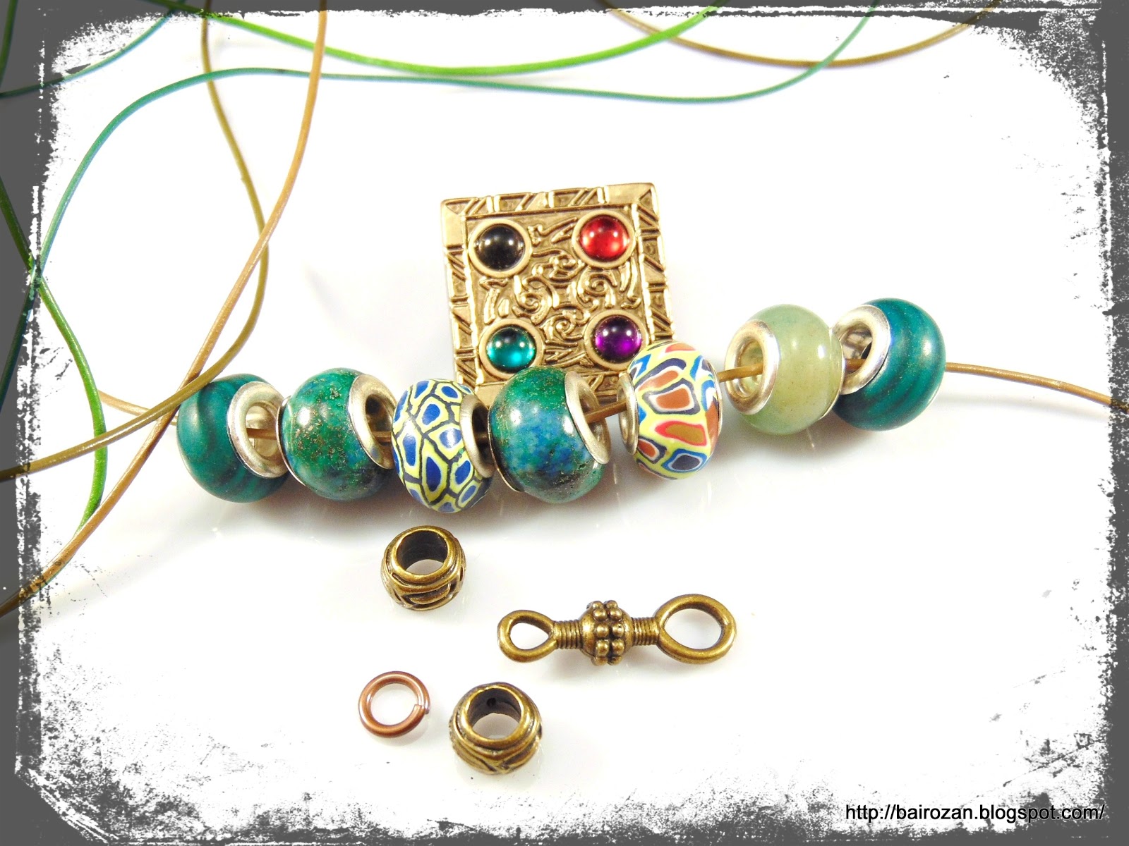 bairozan's blog Гривни с мъниста с широк отвор и кожена корда / Large