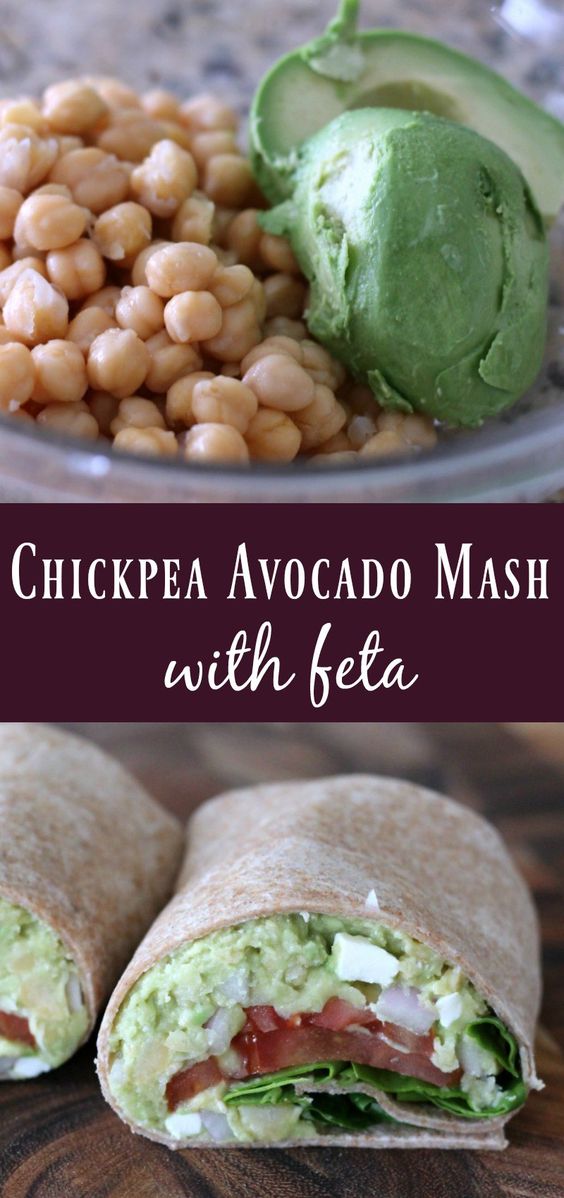 Chickpea avocado Mash with Feta #chickpea #avocado #mash #feta #veggies #vegetarianrecipes