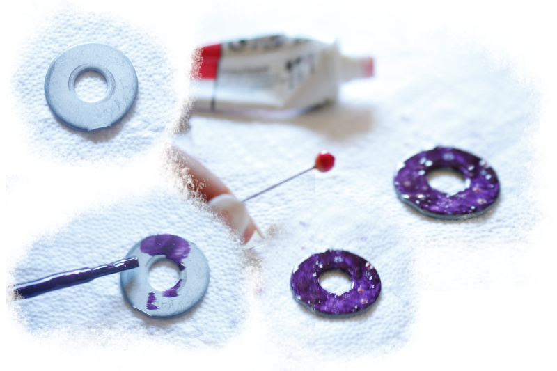 Collar con puntillismo