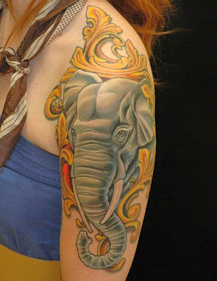 elephant tattoo idea