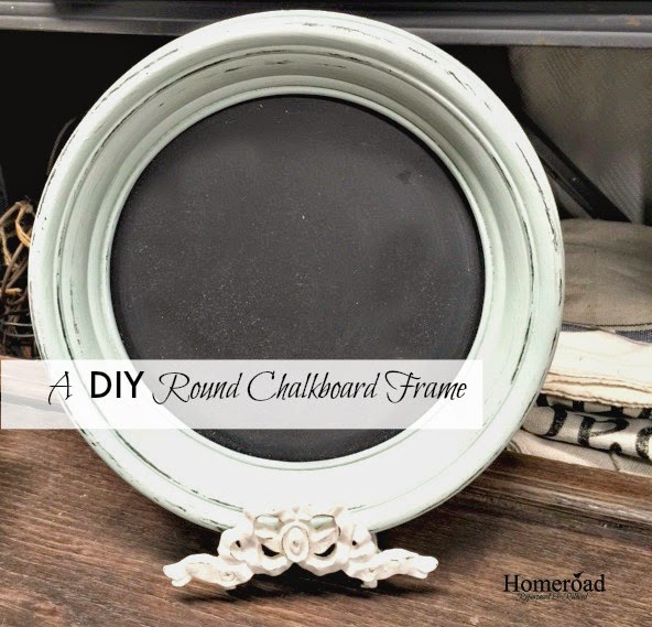 Round Chalkboard DIY frame