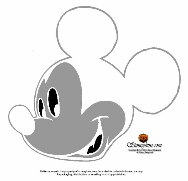 Free Printable Mickey Minnie Mouse Pumpkin carving stencils patterns ...