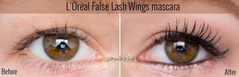 l'oreal false lash wings before & after