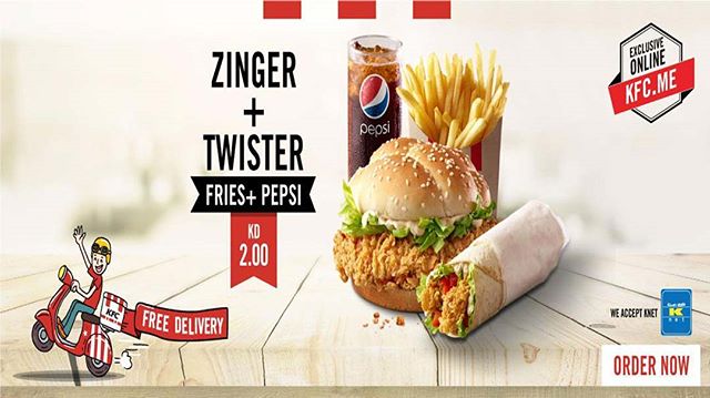 KFC Kuwait - FILLET/ZINGER + TWISTER OFFER ONLY FOR 2KD