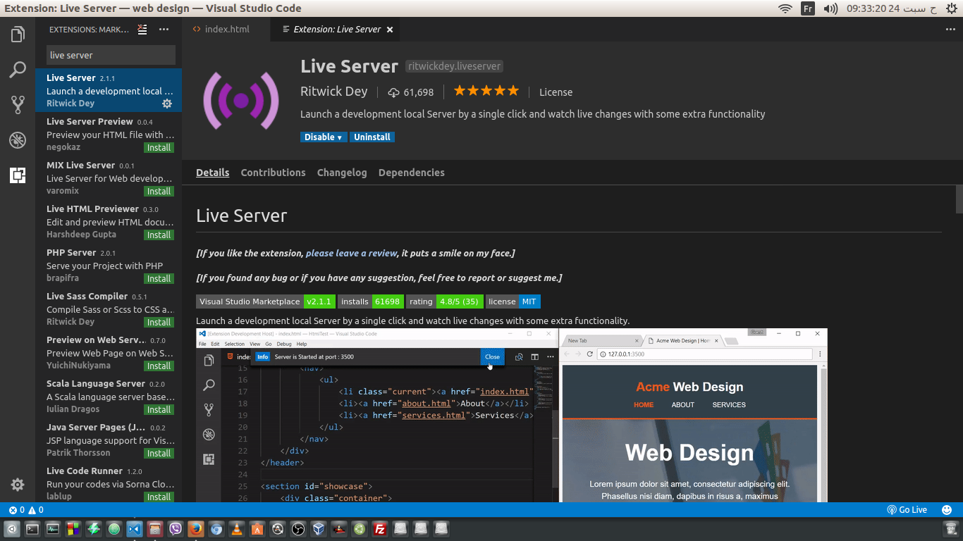 Go live how. Live Server. Live Server vs code. Код лайв сервера go Live. Extension html.