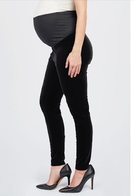 Maternity Le Tote Clothing velvet leggings, maternity clothing, pregnancy, le tote,