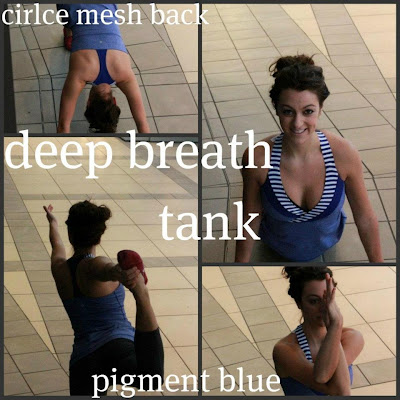 lululemon pigment blue deep breath tank