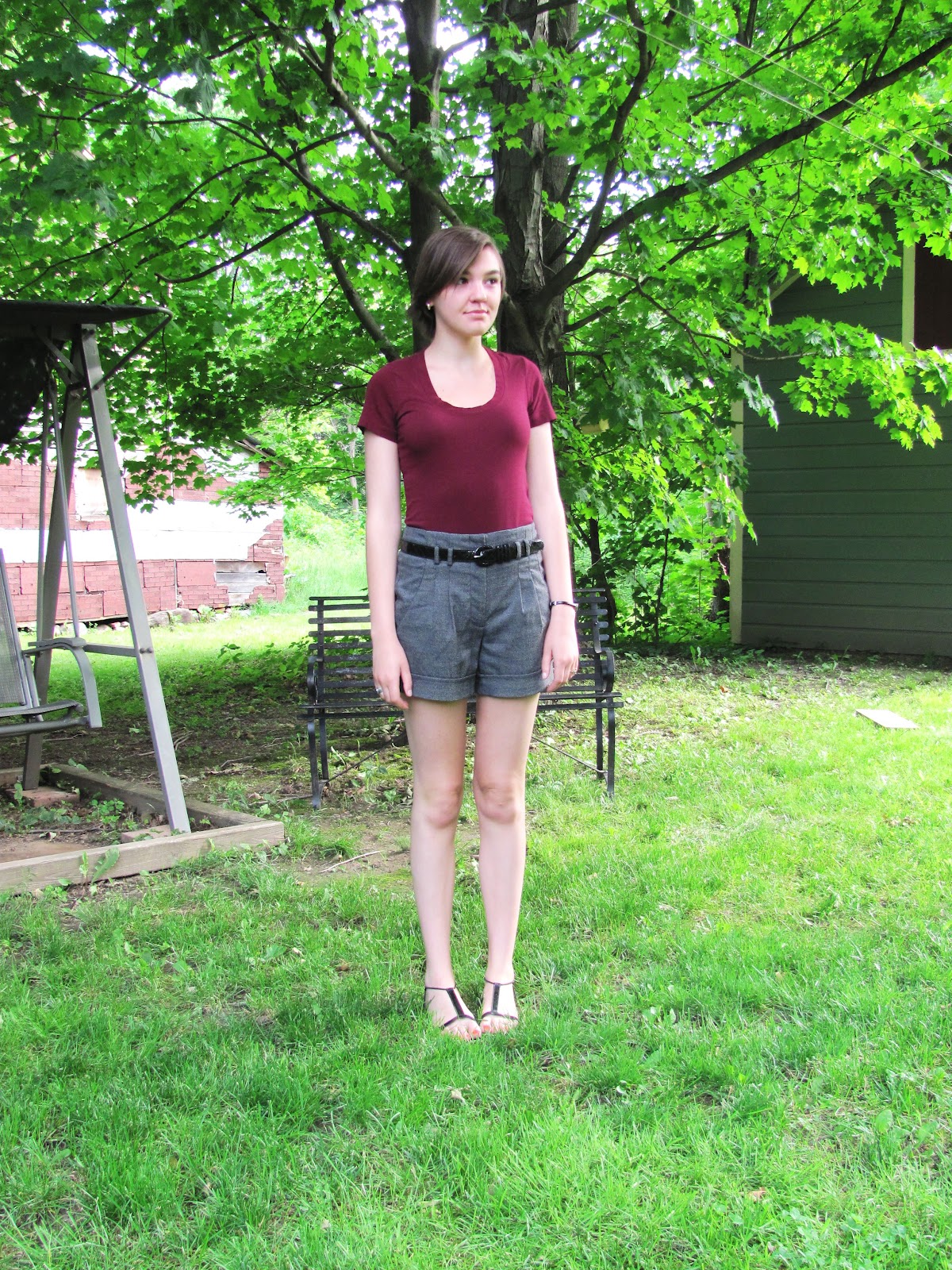 trouser shorts outfit