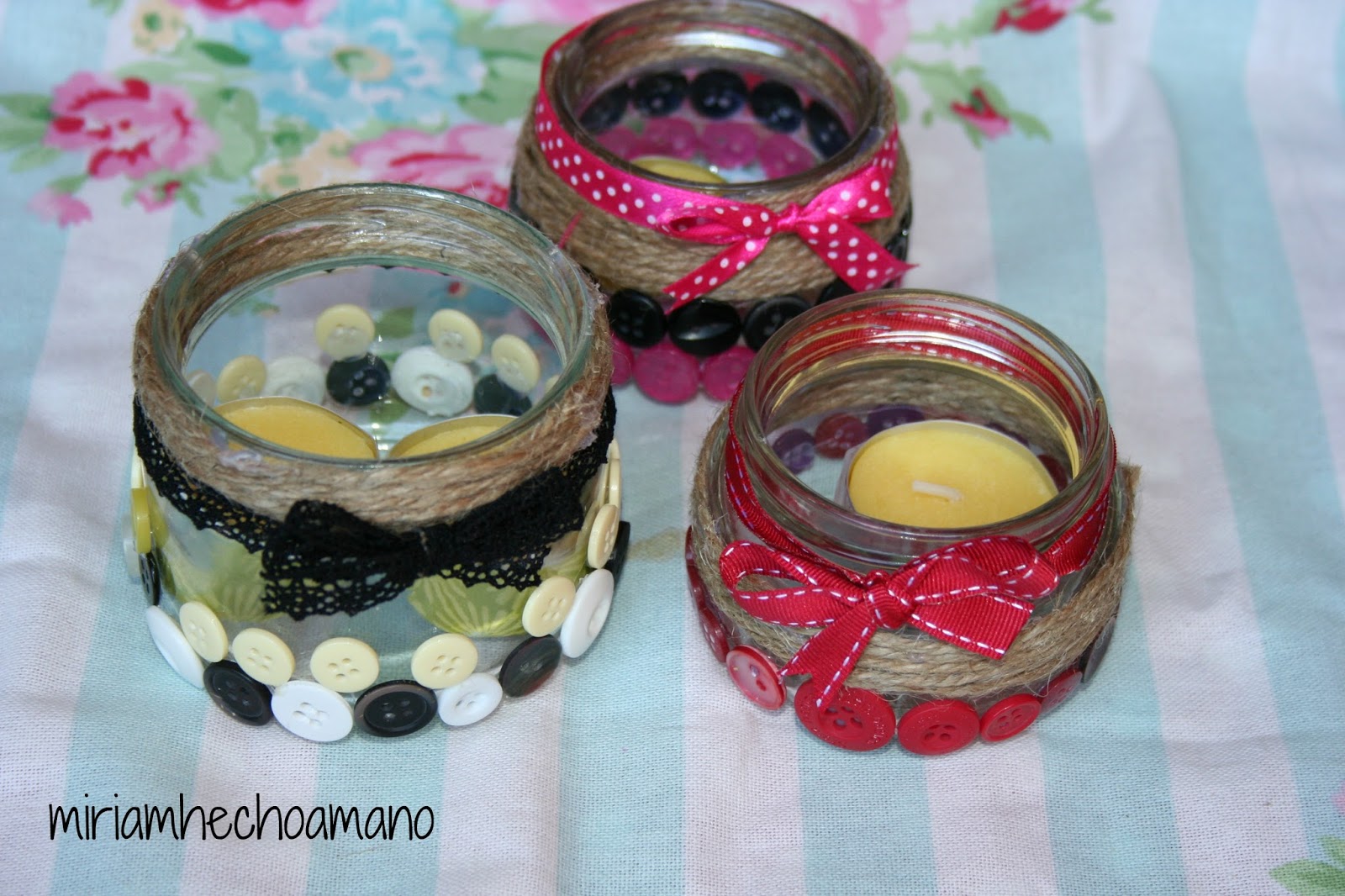 miriam hecho a mano PORTAVELAS CON