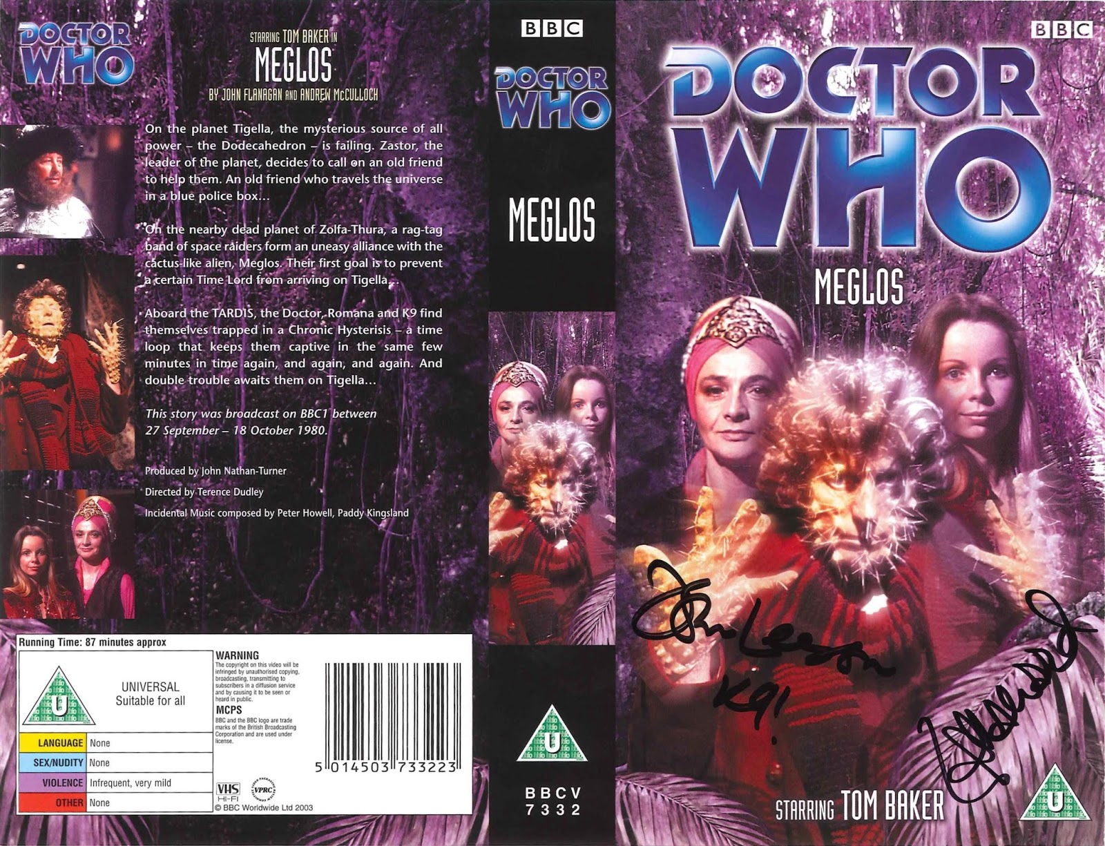 Dave's Doctor Who Collection Signed VHS Covers