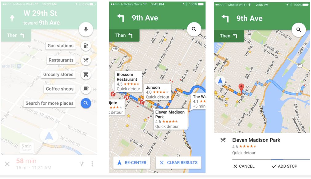 Zwischenstopps in Maps für iOS