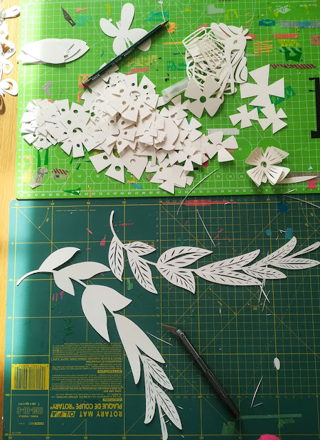 papercut easter window by Camille Epplin