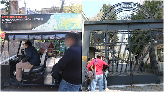 Free shuttle ride is available to Archaelogical Museum in Istanbul, Turkey, at the entrance of Gulhane Park Free shuttle ride is available to Archaelogical Museum in Istanbul, Turkey, at the entrance of Gulhane Park