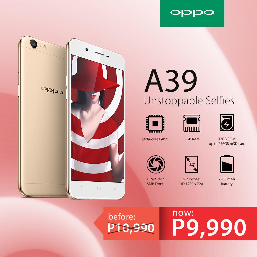 OPPO A39 Price Drop