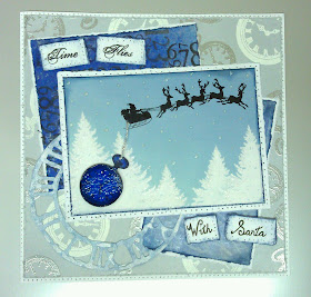 Visible Image stamp santa sleigh time