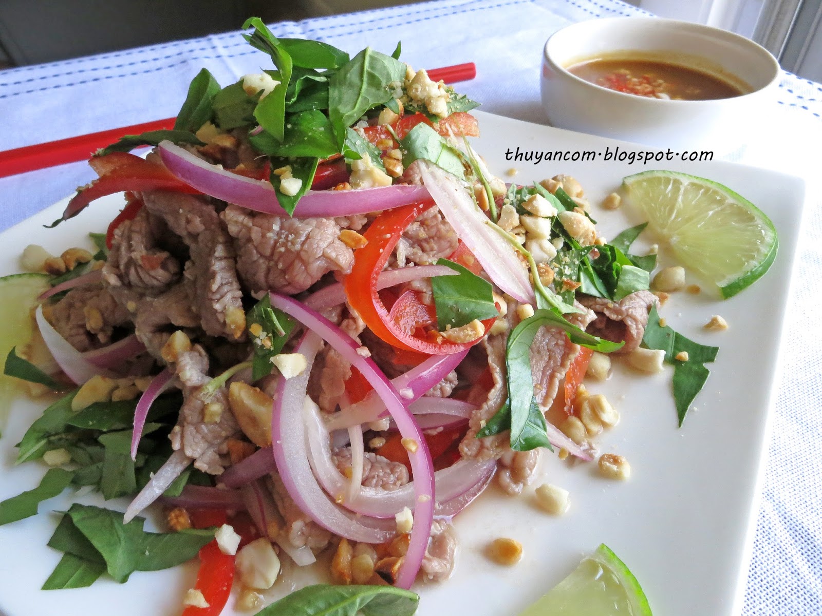 Blog of Salt Bo Tai Chanh Rare Beef Lime Salad