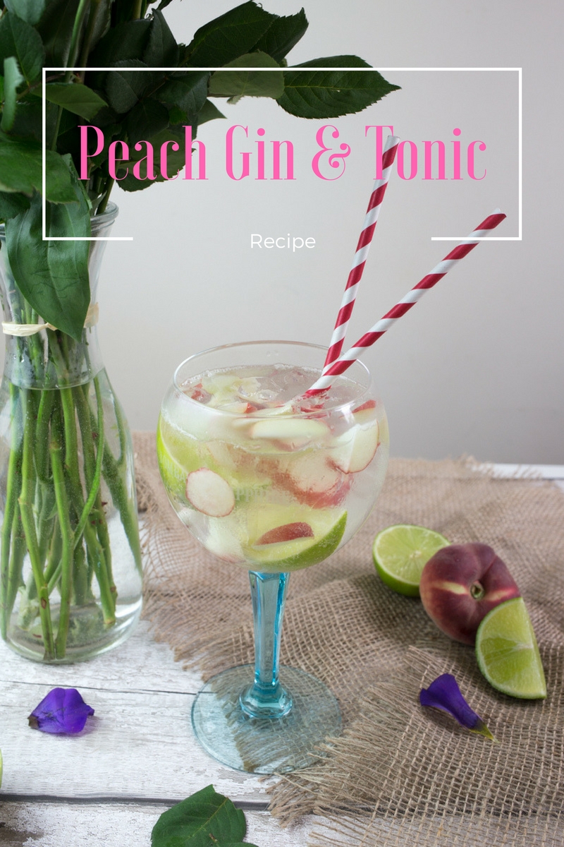 Summer Peach Gin and Tonic Recipe Heroine in Heels