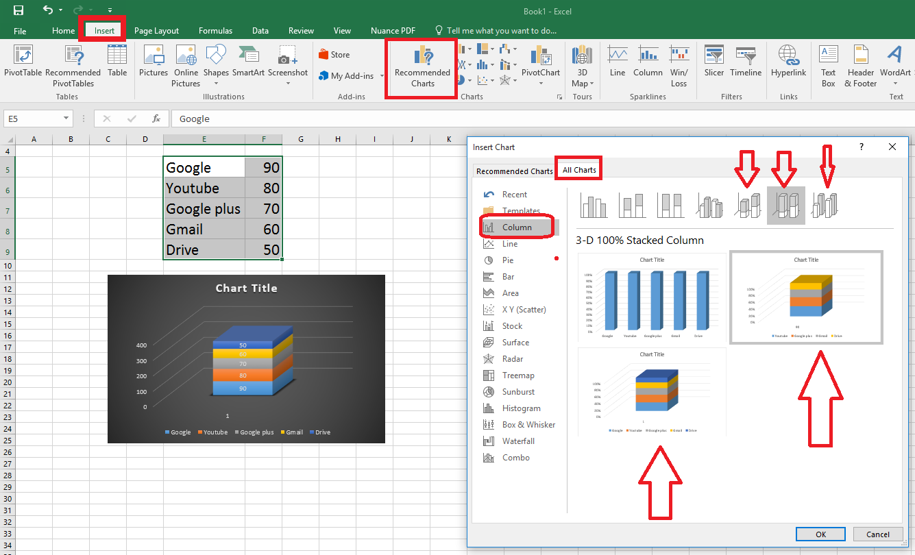 Learn New Things: New Charts/Graphs Style Added in MS Excel (How To Do)