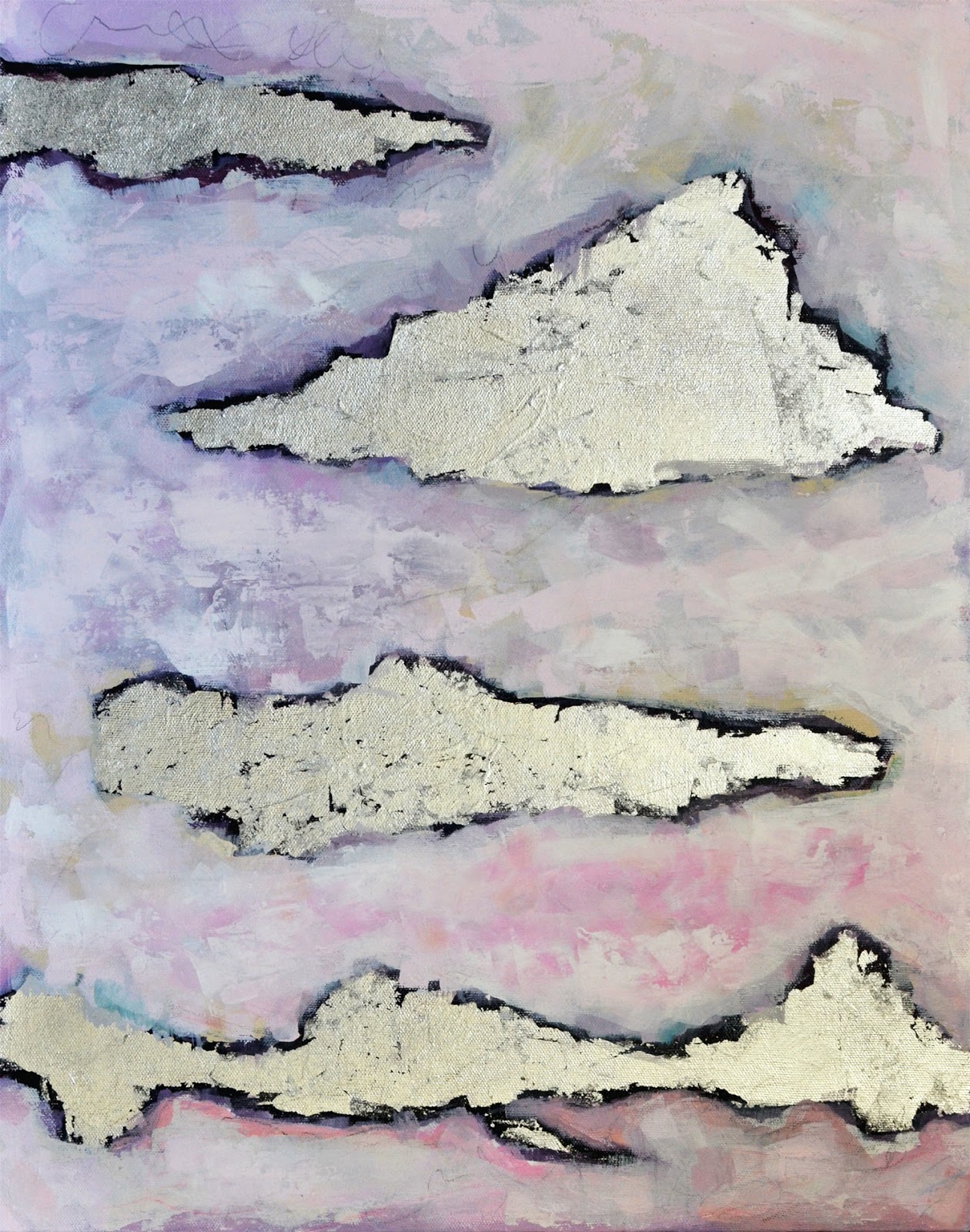 Cloudscape II, mixed media on canvas, 16" x 20" x .75" Cloudscape II, mixed media on canvas, 16" x 20" x .75"