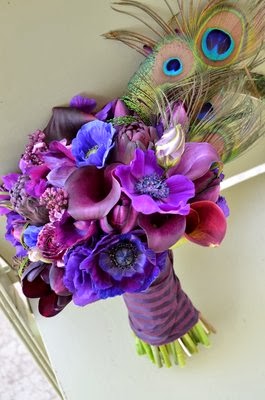 Peacock Wedding Bouquets