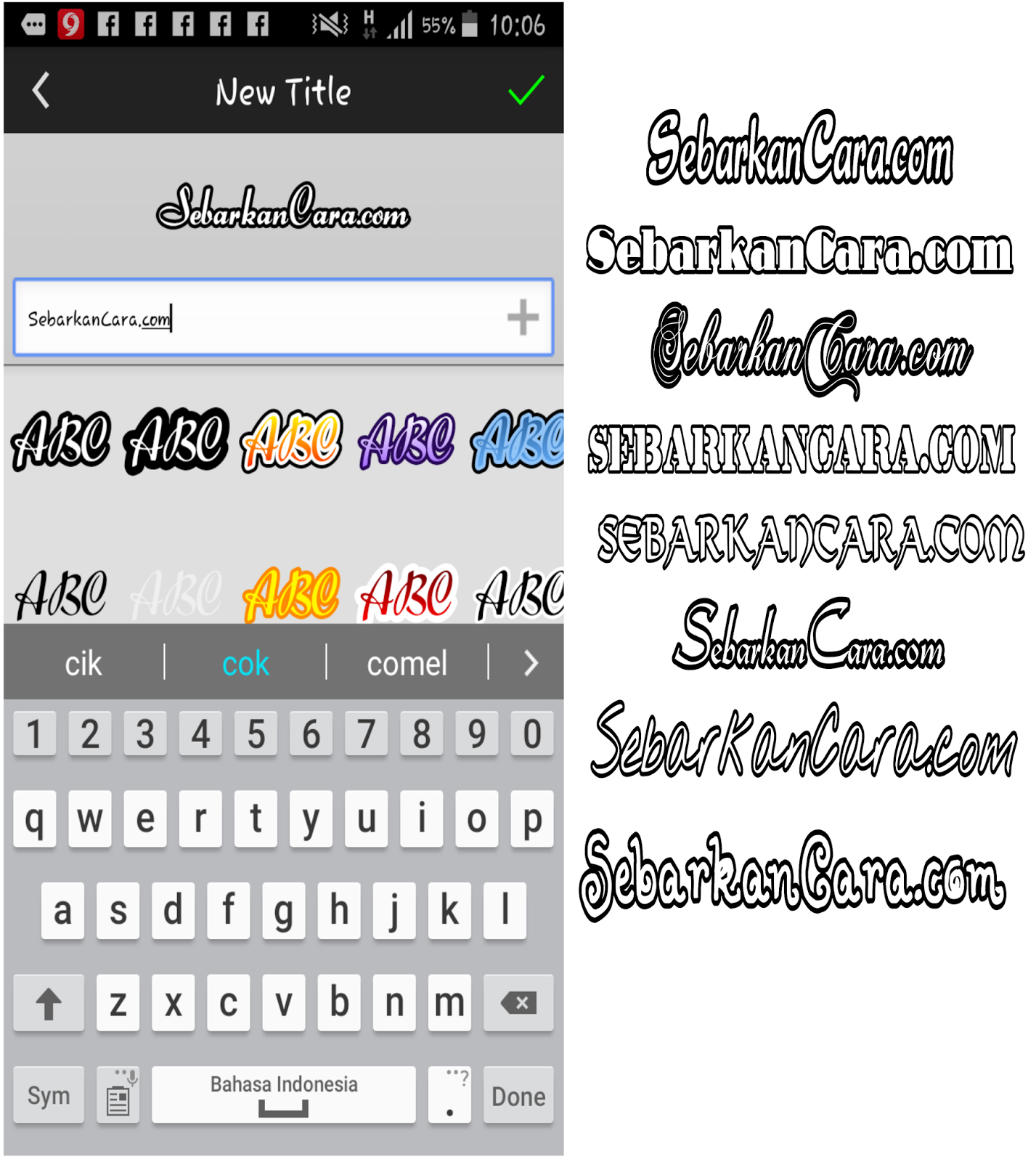 Download Font Pack Untuk Picsay Pro SebarkanCara
