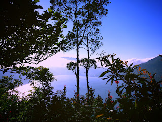 Feel Blessing In The Morning Sun With Mountains Lake Buyan From Wanagiri Village, Buleleng, Bali, Indonesia