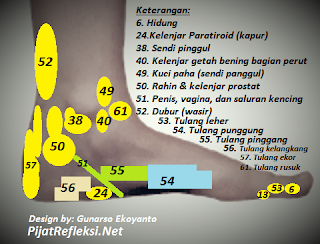 Gambar titik refleksi pada punggung kaki Gambar titik refleksi pada punggung kaki