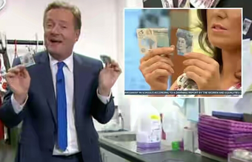Morgan Tests The Durability Of The Bank Of England's New £5 Notes Live On TV, As People Say HE BROKE THE LAW