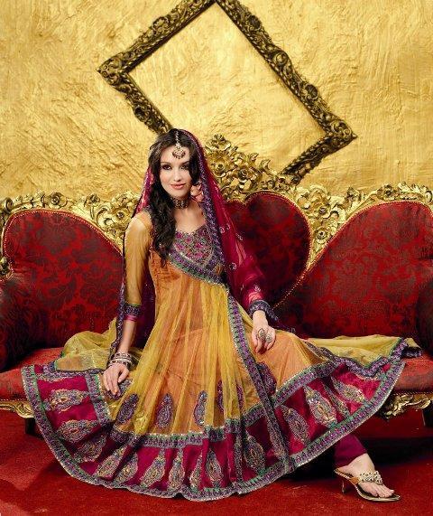 Long Frocks Pakistani Dresses Mehndi Designs 