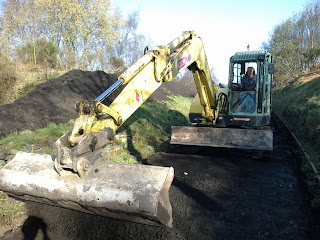 Vic continues to prepare the trackbed
