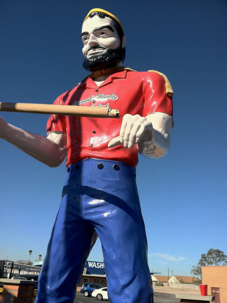 The Tucson Murals Project Paul Bunyan (not a mural) YarnBombed!