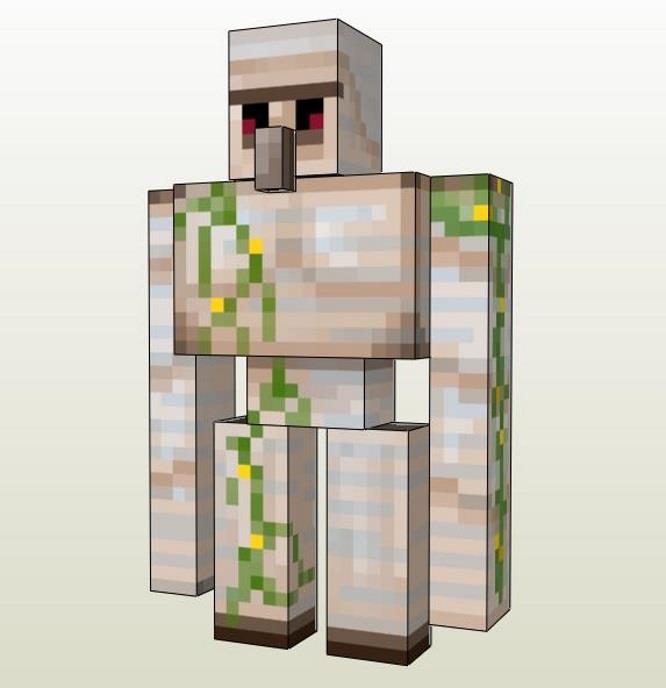 PAPERMAU Minecraft The Iron Golem Paper Model by Oitansensei