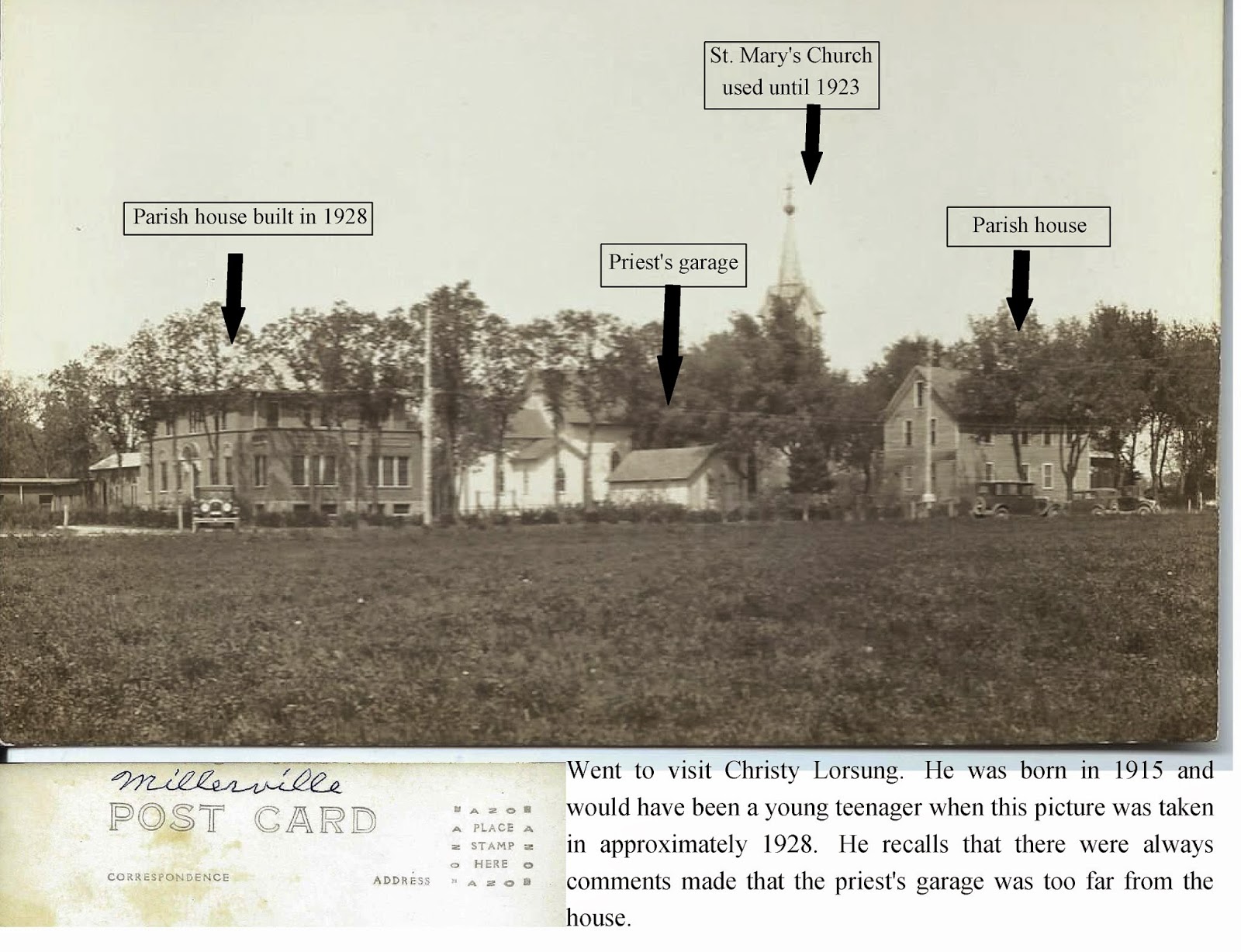 Brandon Mn History Center Millerville Post Card