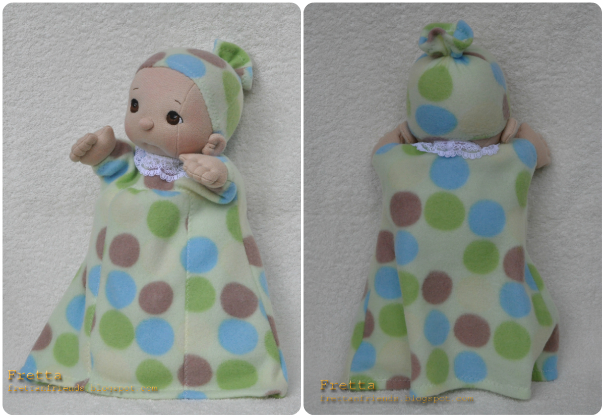 Fretta 33 cm / 13" Vintage Inspired Hand Puppet Baby Doll