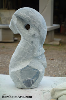 Stone Carving Work-In-Progress (WIP) Cava Nardini Vellano Tuscany Italy