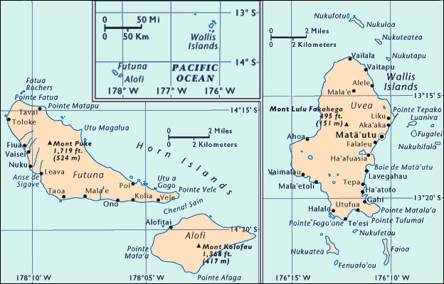 Mapas de Wallis e Futuna | França