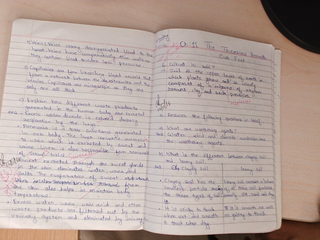PIS VADODARA STD 7: grade 7 science note book