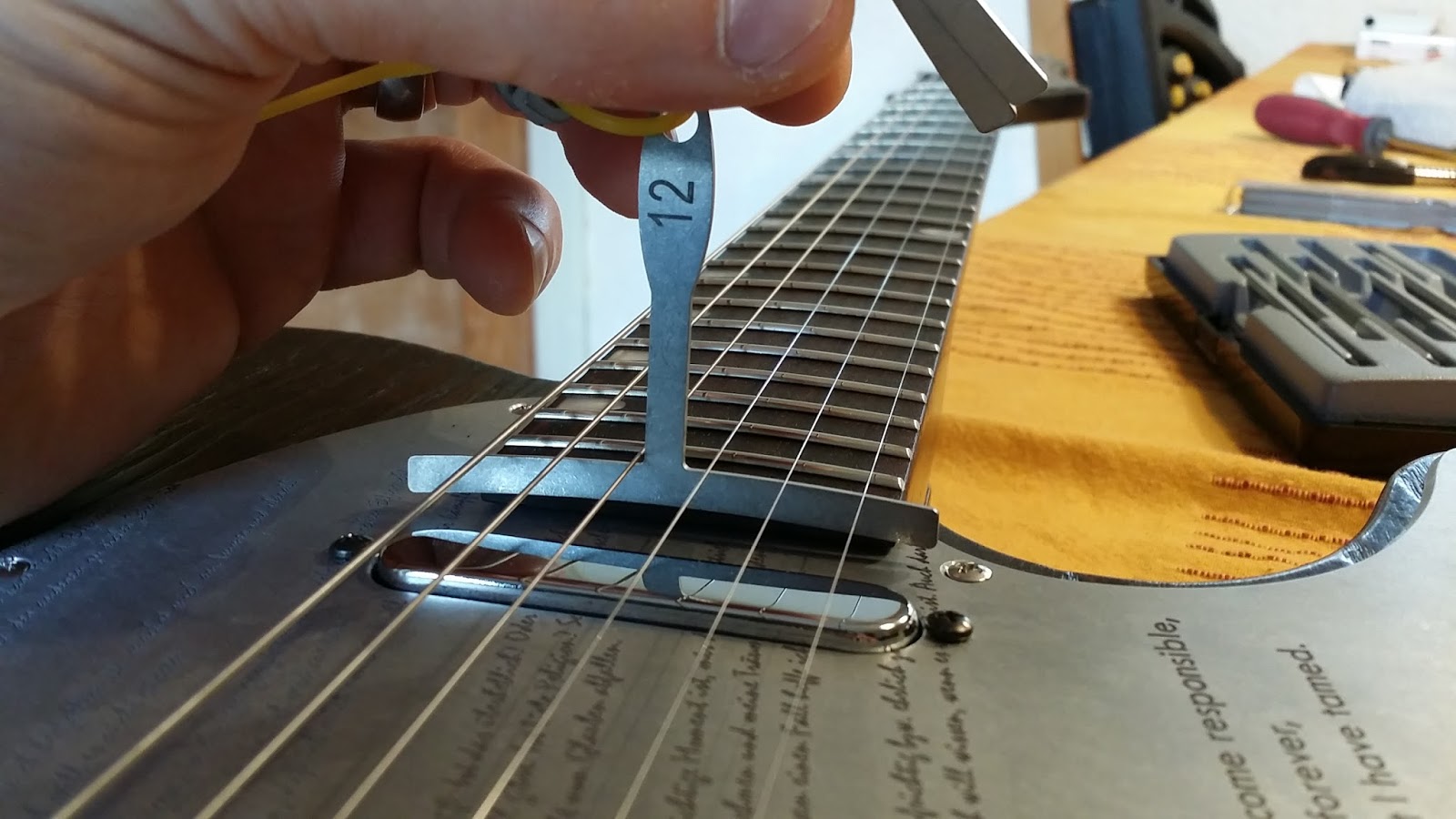 DIY Project Building a Partscaster Electric Guitar Adjusting the