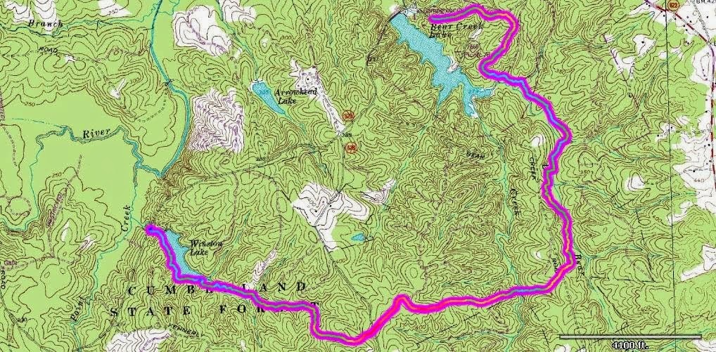Bear Creek 10 Miler Map
