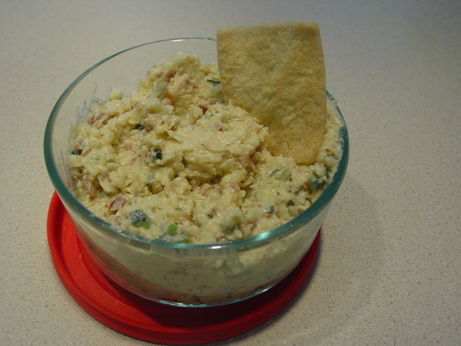 The Dirty Floor Fast and Tasty White Cheddar Poblano Bacon Spread