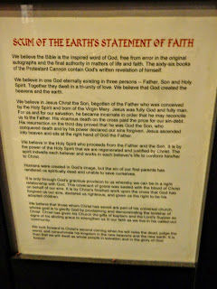 Scum of the Earth Church, Denver, Colorado, statement of faith