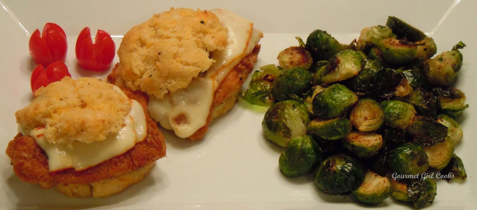 Gourmet Girl Cooks Sweet & Spicy Peanut Dusted Chicken and Biscuit