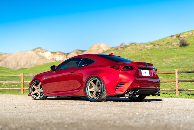 2016 Lexus RCF fitted with 20 inch BD11’s in Polished Rose Gold - Blaque Diamond Wheels