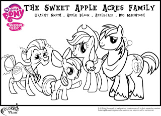 the sweet apple acres family coloring pages