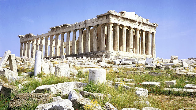 El Partenón en la Acrópolis de Atenas
